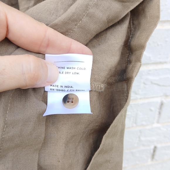 Pact Organic Cotton Linen Canopy Notch Neck Dress - Picture 8 of 10